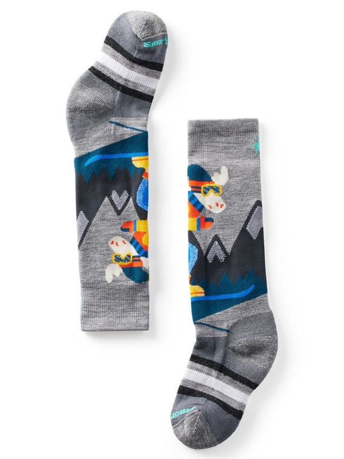 Smartwool Full Cushion Mountain Moose Snowboard Socks 2024 | LIGHT GREY (039)