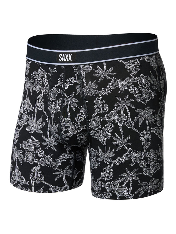 Saxx Daytripper Comfort Stretch Tropical Tattoo Black Boxer | TROPICAL TATTOO BLACK (TTB)