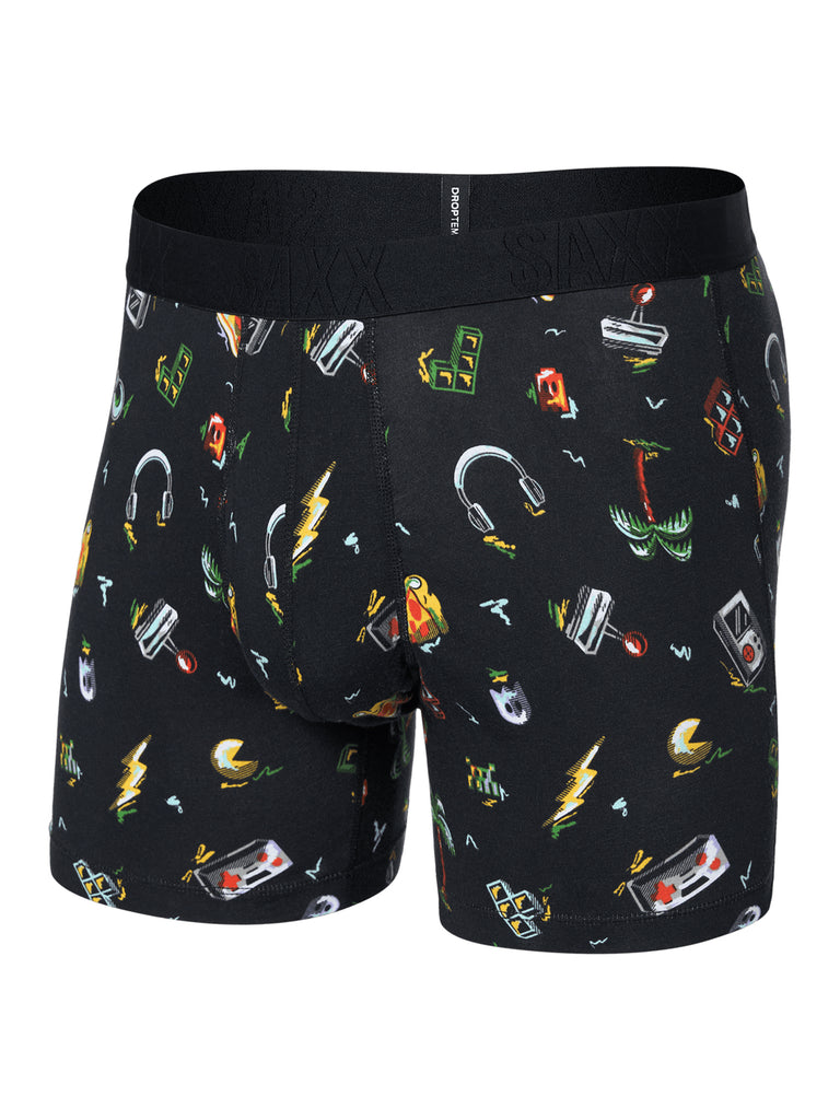 Saxx Droptemp Cooling Cotton Gamer's Paradise Black Boxer | EMPIRE