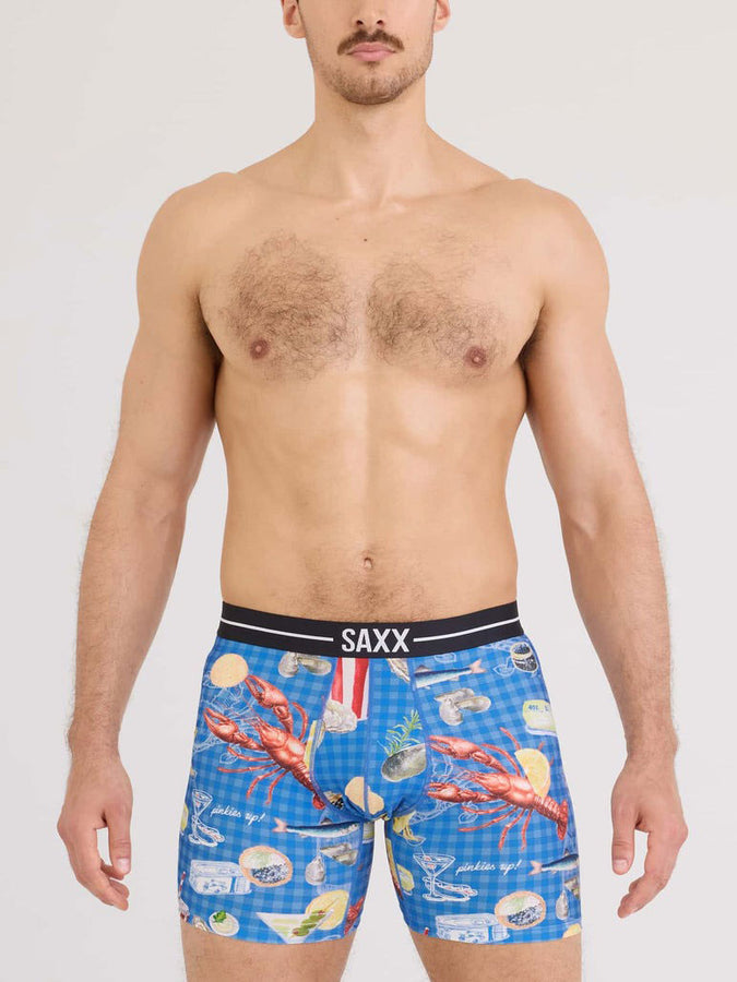 Saxx Volt Breathable Mesh Low LIfe Picnic Blue Boxer | LOW LIFE PICNIC BLUE (LLP)