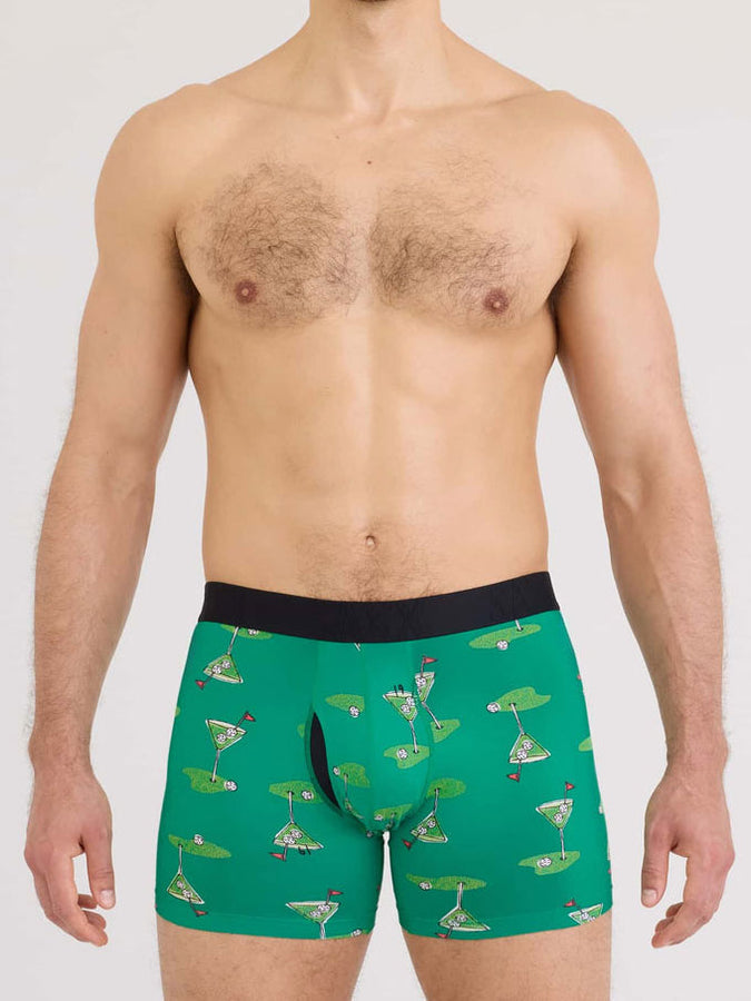 Saxx Droptemp Cooling Cotton Golf Martini Lush Meadow Boxer | GOLF MARTINI LUSH MEADOW (GML)