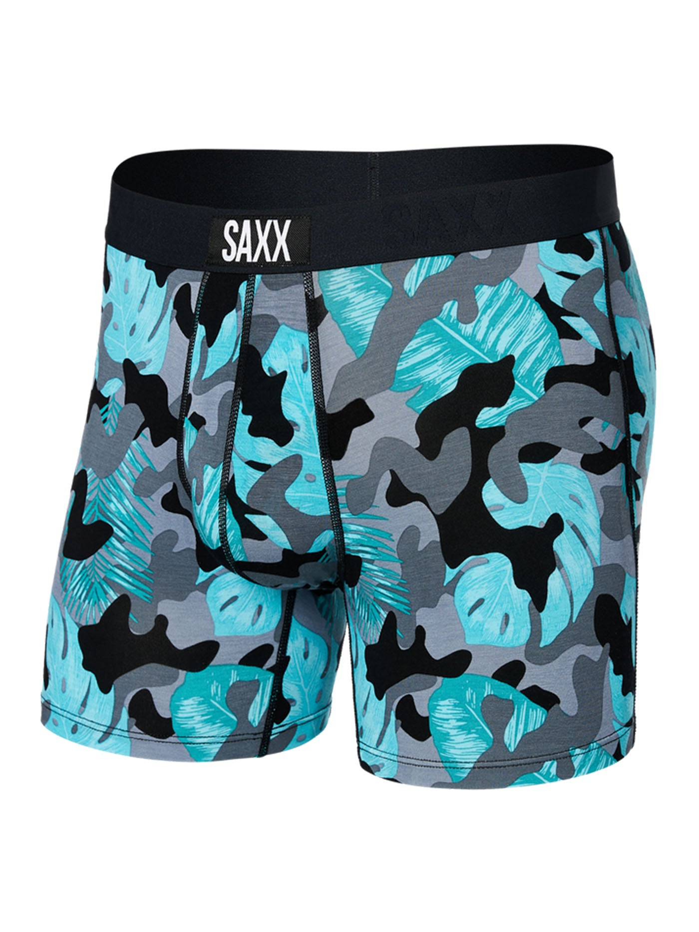 Saxx Vibe Super Soft Island Camo Black Boxer Fall 2023