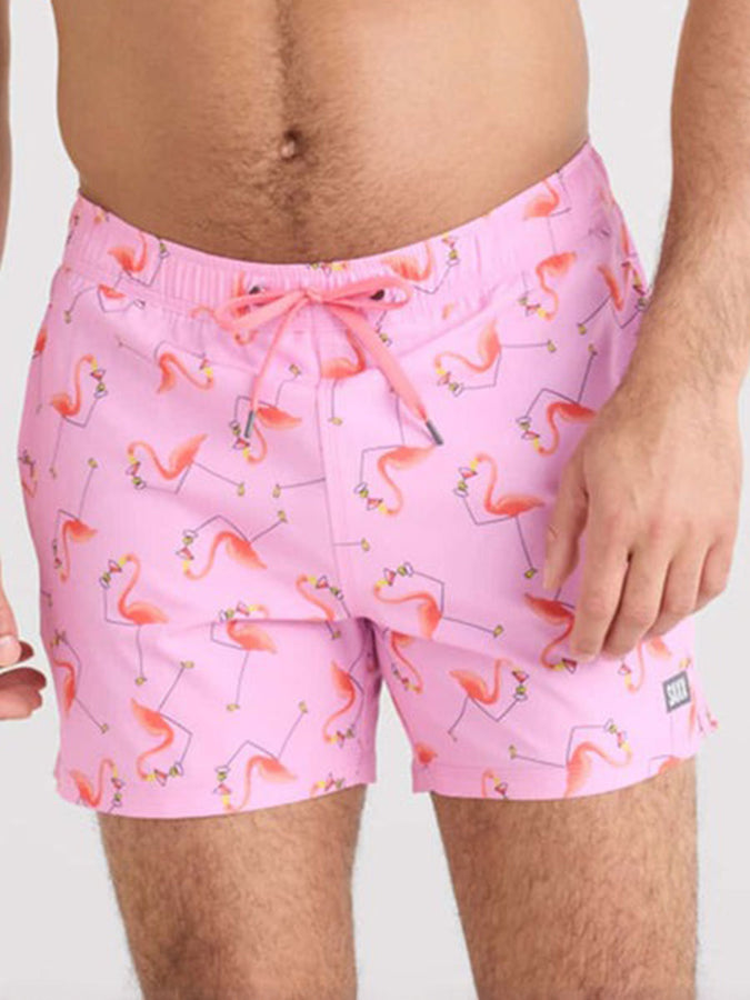 Saxx Oh buoy 2n1 Volley 5'' Drinko Flamingo Taffy Boardshorts Spring 2026 | DRINKO FLAMINGO TAFFY (DFT)