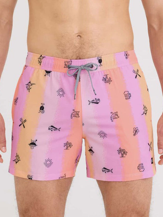 Saxx Oh Buoy 2N1 Volley 5'' Iconic Summer Taffy Boardshorts Spring 2026 | ICONIC SUMMER TAFFY (IST)