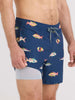 Saxx Oh Buoy 2N1 Volley 7'' Gulf Fish Dark Denim Boardshorts