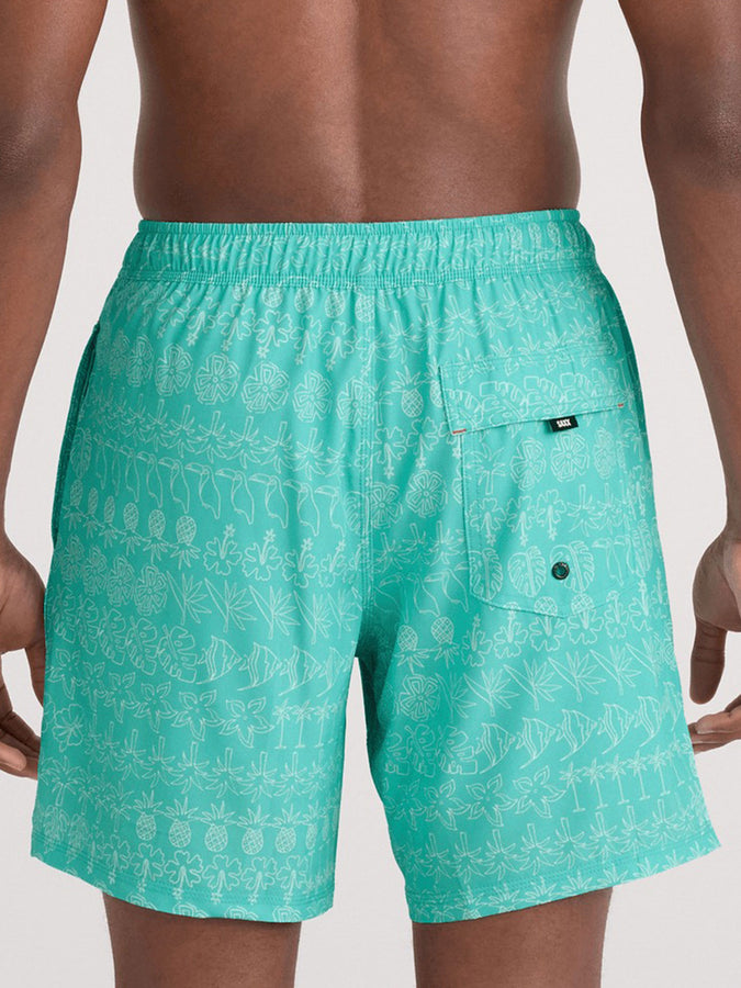 Saxx Oh Buoy 2N1 Volley 7'' Island Lineup Blue Boardshorts | ISLAND LINEUP SURF BLUE (ILS)