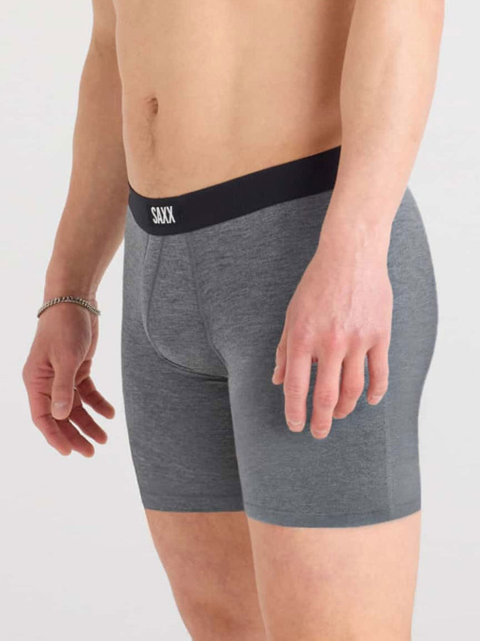 Saxx Vibe Extra Dark Grey Heather Boxer | DARK GREY HEATHER (DGH)