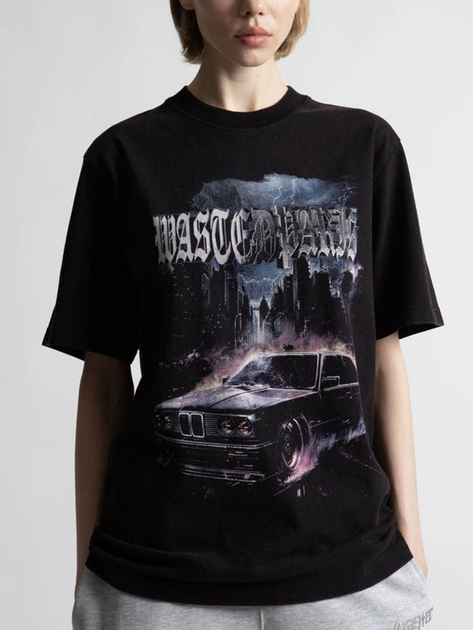 Wasted Paris Run T-Shirt Holiday 2025 | FADED BLACK
