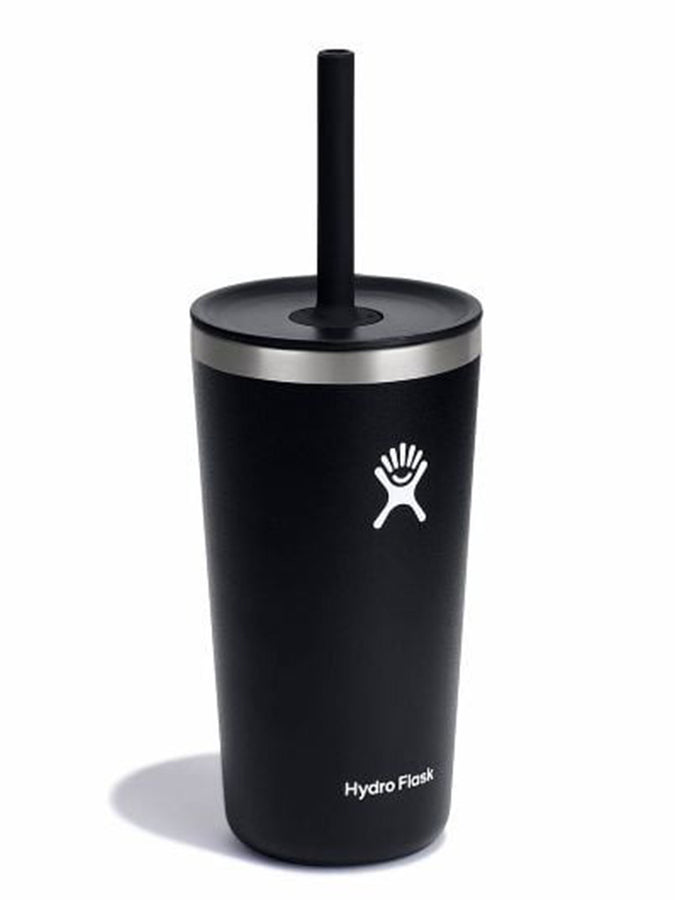 20oz All Around Straw Lid Black Tumbler