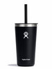 20oz All Around Straw Lid Black Tumbler