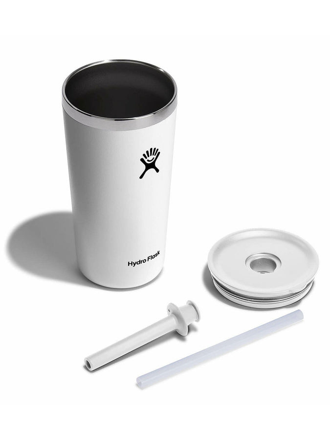 Hydro Flask 20oz All Around Straw Lid White Tumbler 2024 | WHITE