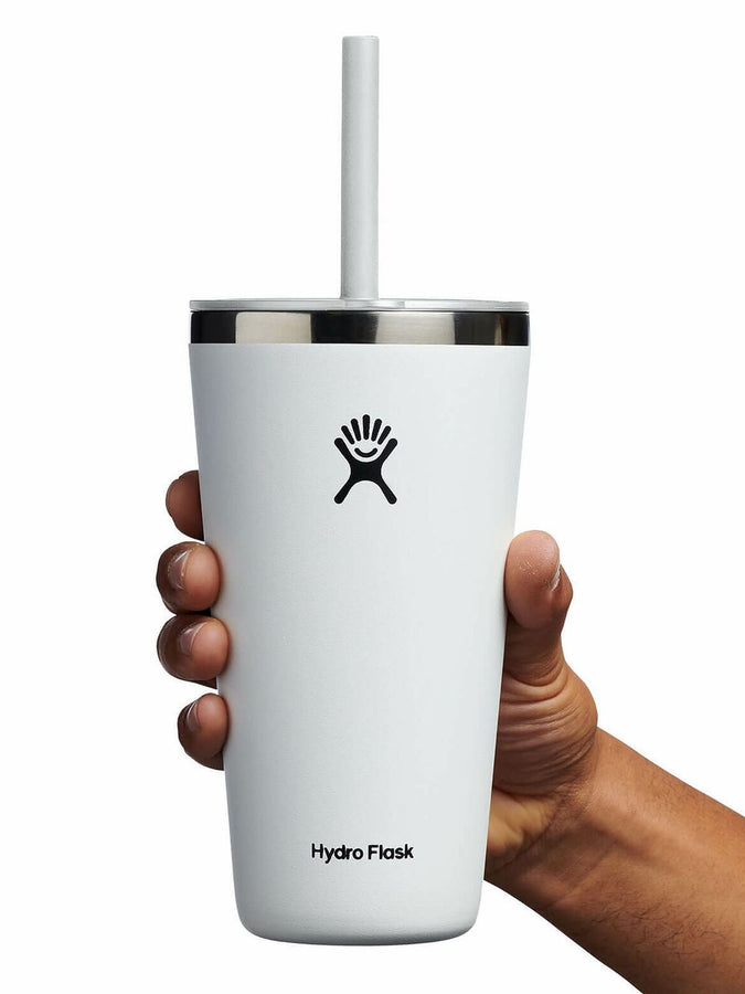 Hydro Flask 28oz All Around Straw Lid White Tumbler 2024 | WHITE
