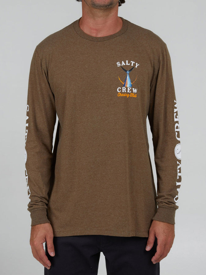 Salty Crew Tailed Long Sleeve T-Shirt Summer 2024 | MOCHA HEATHER
