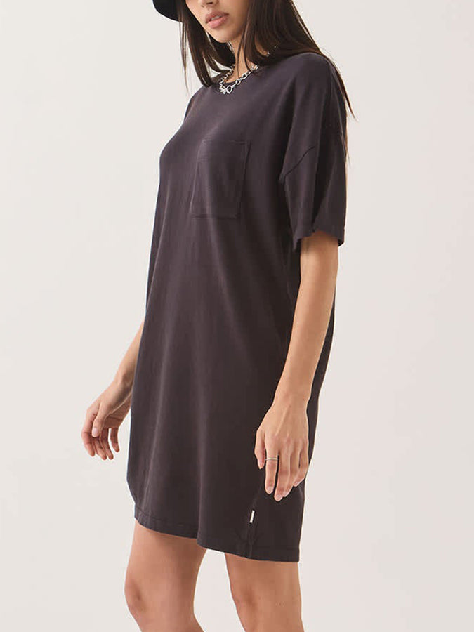 Brixton Carefree Organic Garment Dye Cinch Dress Fall 2026 | BLACK