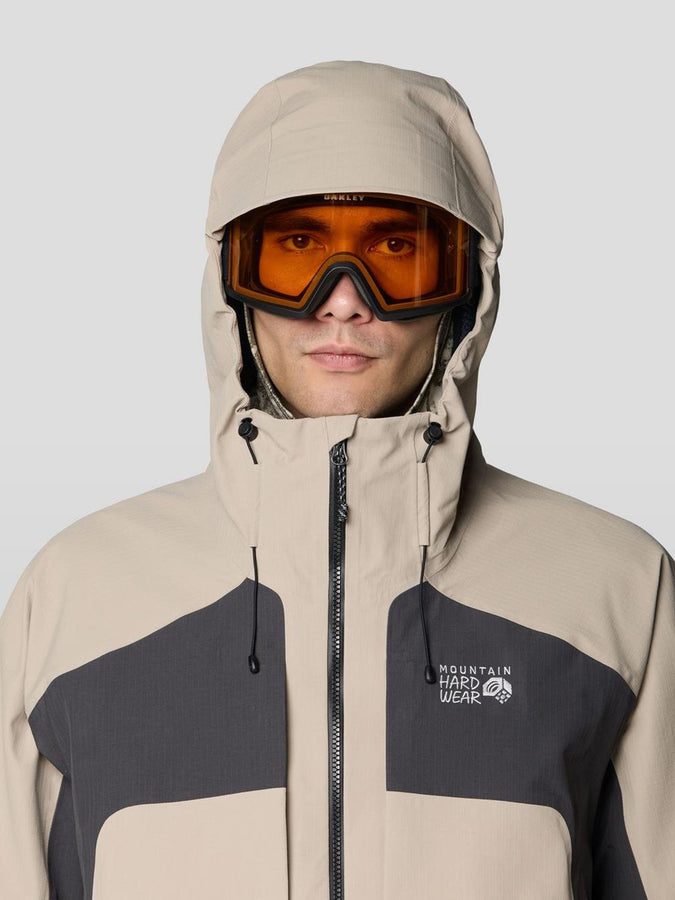 Mountain Hardwear Warp Factor 3L Hooded Shell Jacket 2027 - BADLANDS/SHARK