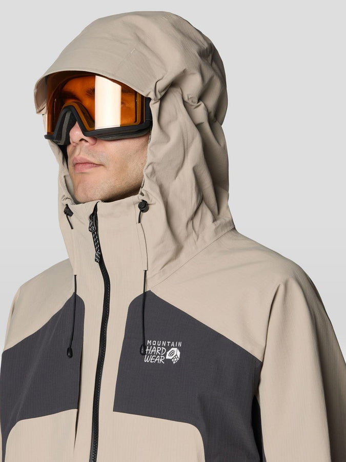 Mountain Hardwear Warp Factor 3L Hooded Shell Jacket 2027 - BADLANDS/SHARK