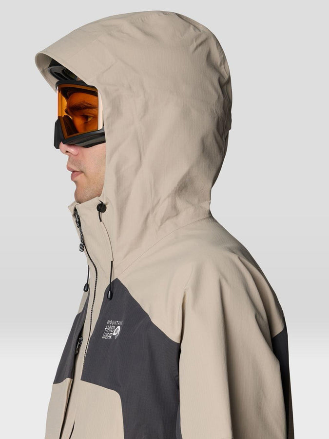 Mountain Hardwear Warp Factor 3L Hooded Shell Jacket 2027 - BADLANDS/SHARK