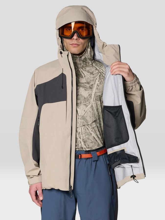 Mountain Hardwear Warp Factor 3L Hooded Shell Jacket 2027 - BADLANDS/SHARK