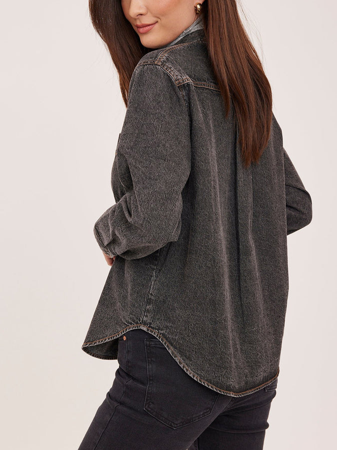 Gentle Fawn Griffin Long Sleeve Buttondown Shirt Fall 2026 | BLACK WASH