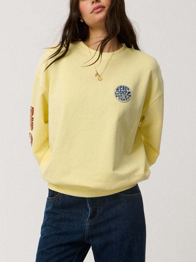 Rip Curl SG Heritage Oversized Crewneck Sweatshirt Fall 2026 | SOFT YELLOW (2946)