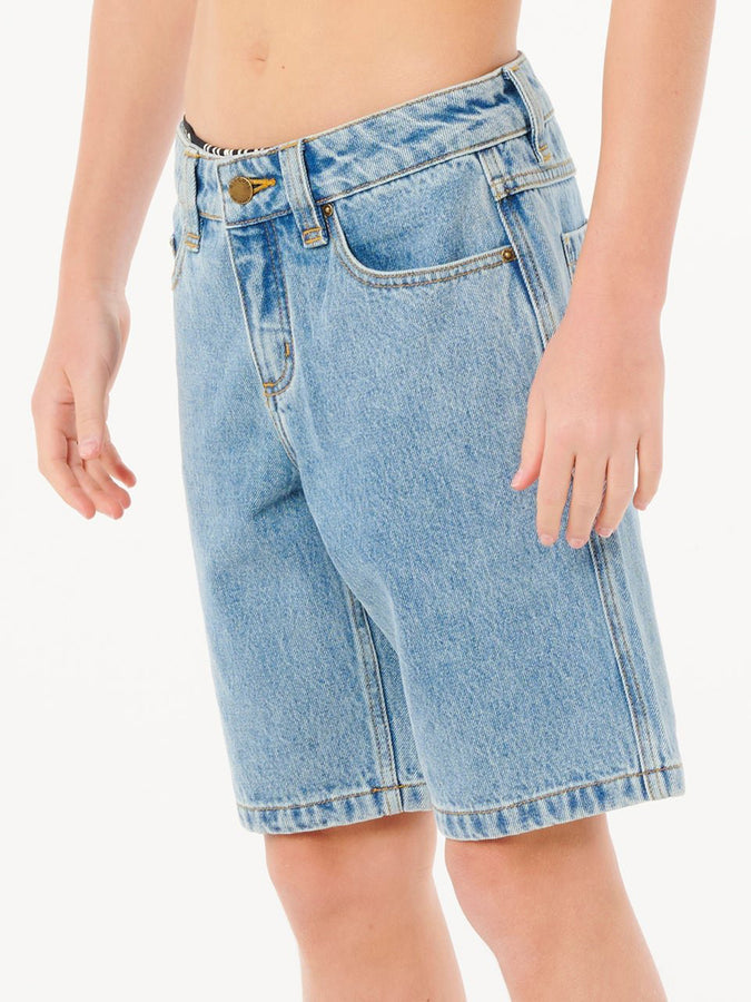  Rip Curl Hyped Up Denim Shorts (Youth 7-14) Fall 2026 | WASHED BLUE (9756)