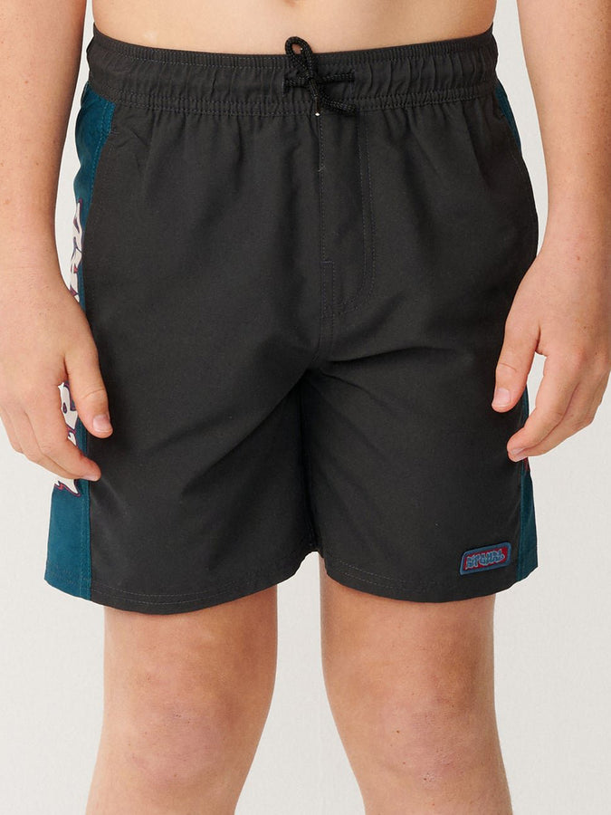   Rip Curl Surf Shack Panel Volley Boardshorts (Youth 7-14) Fall 2026 | WASHED BLACK (8264)
