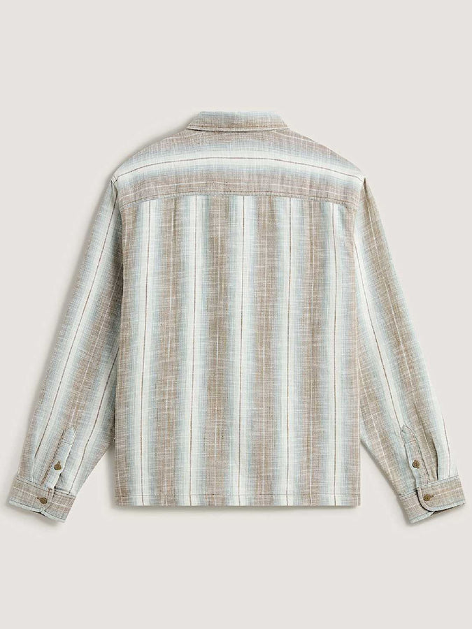 Vans Larkspur Stripe Long Sleeve Buttondown Shirt Fall 2026 | OLIVE BROWN (OVB)