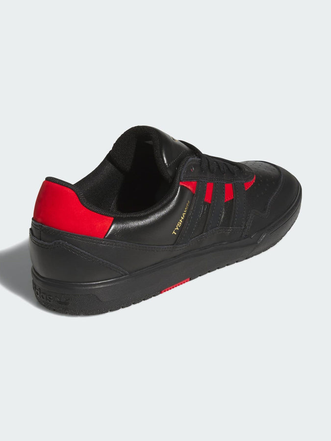 Adidas Tyshawn II Black/Black/Scarlet Red Shoes Holiday 2026 | CORE BLK/CORE BLK/BTR SCARLET