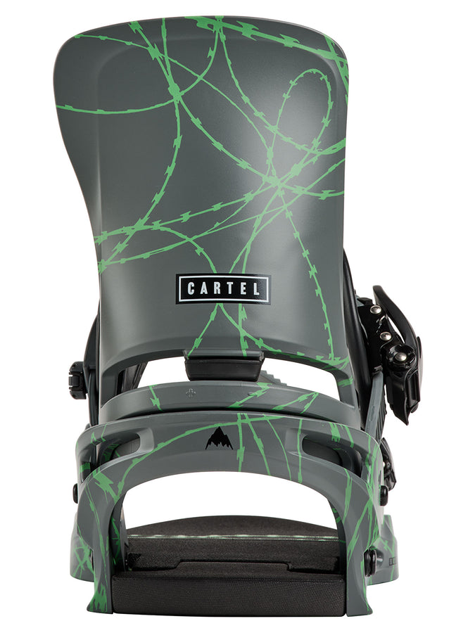Burton Cartel Reflex Snowboard Bindings 2027 | GRAY/GREEN VOLTAGE (E7W)