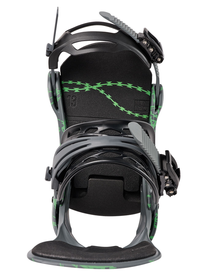 Burton Cartel Reflex Snowboard Bindings 2027 | GRAY/GREEN VOLTAGE (E7W)