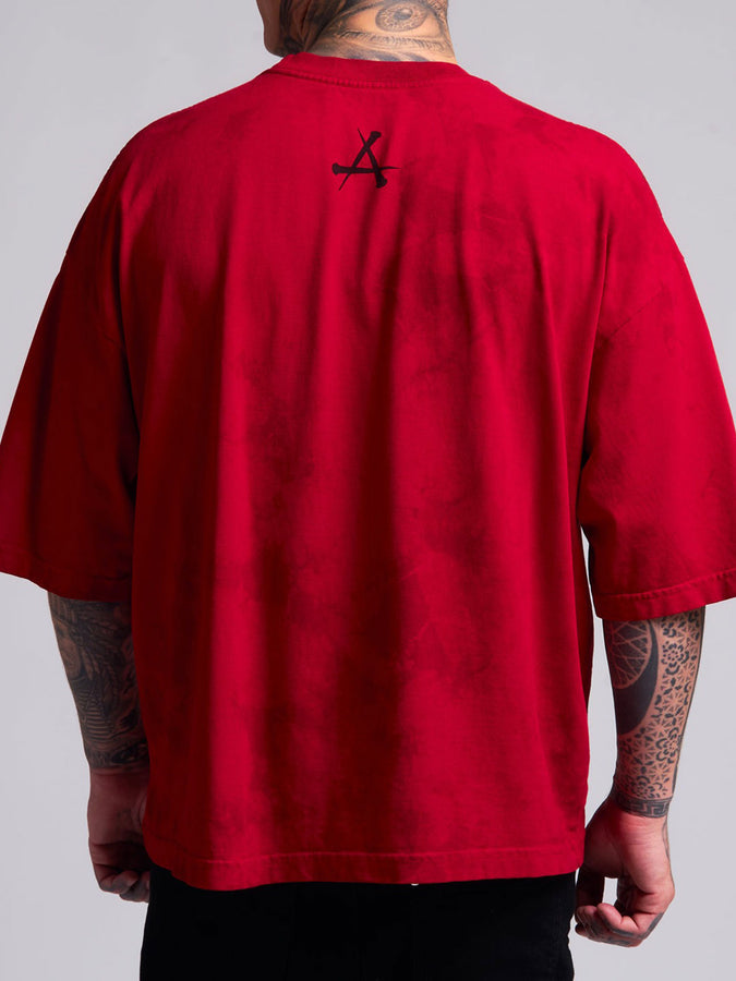 Affliction Collapse T-Shirt Fall 2026 | CHERRY/DK CHERRY CRYSTAL WASH