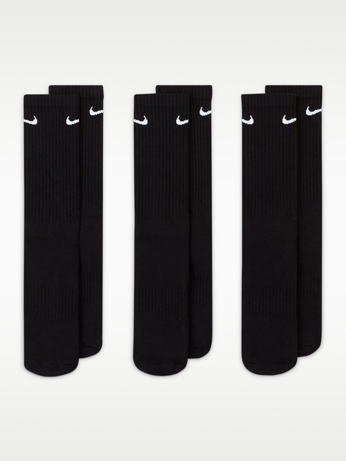 Nike Golf Everyday Cushioned 3-Pack Crew Socks | BLACK/WHITE (010)