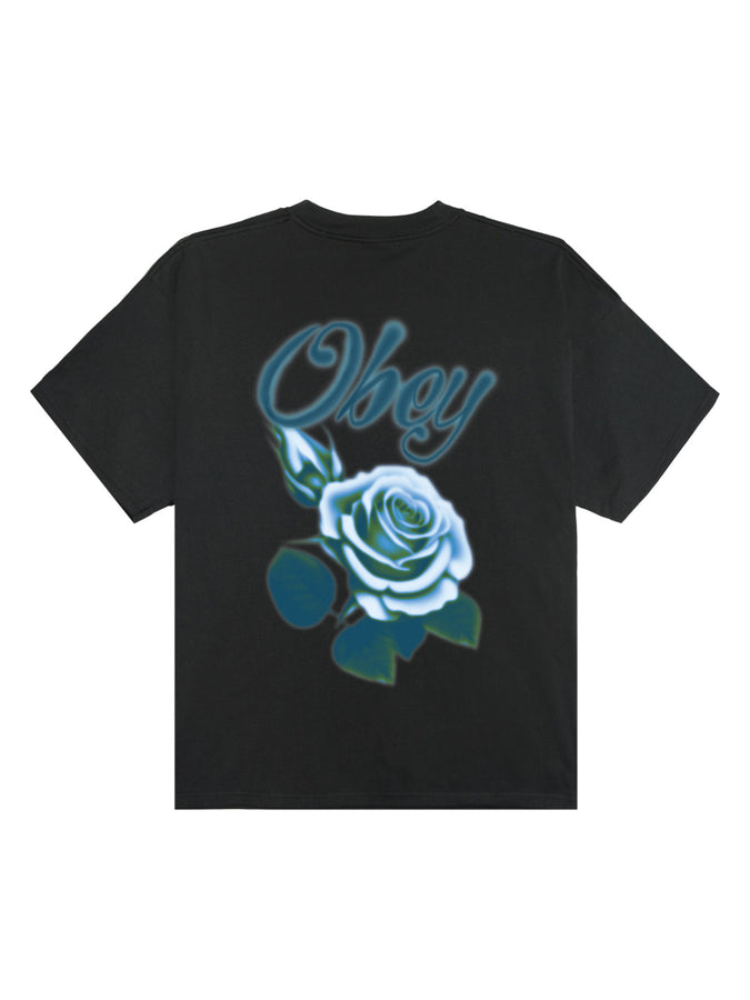 Obey Airbrushed Pink T-Shirt Spring 2026 | VINTAGE BLACK (VBL)