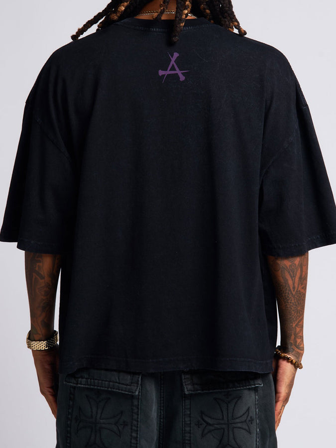 Affliction Darkness Falls Boxy T-Shirt Fall 2026 | BLACK MINERAL WASH