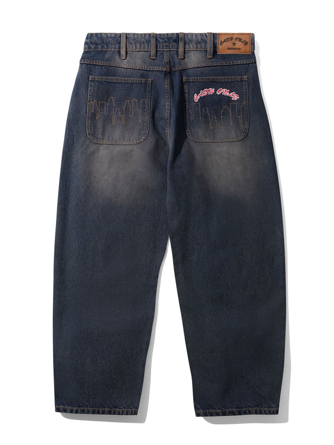 Cash Only Logo Baggy Jeans Fall 2026 | DARK NAVY WASH