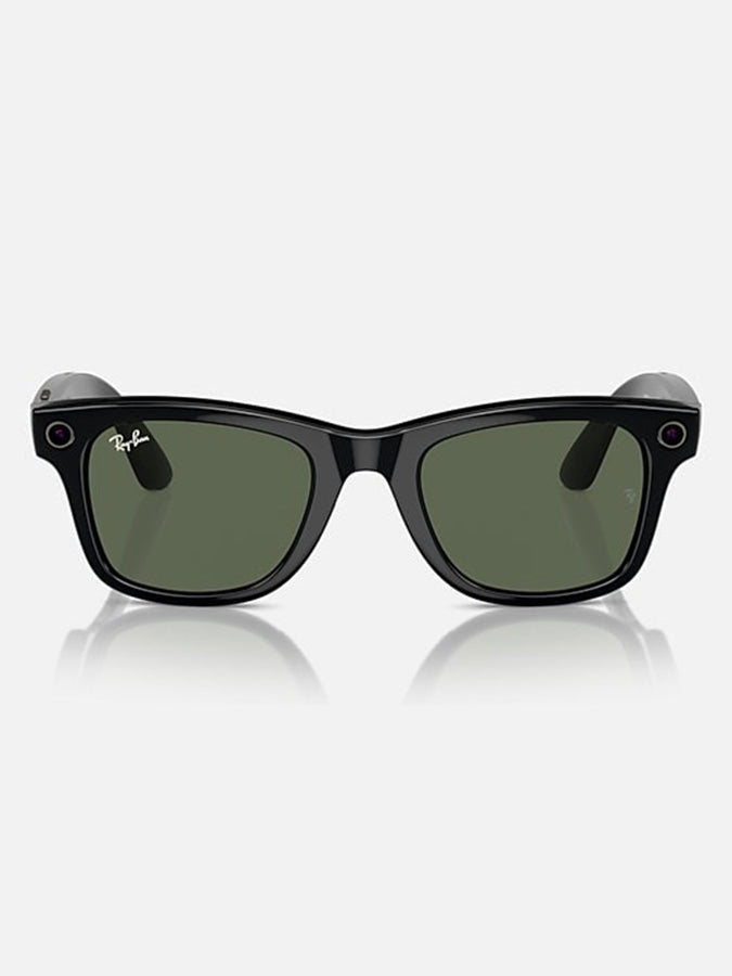 Ray Ban Meta Wayfarer Black/G-15 Green Sunglasses | BLACK/G-15 GREEN