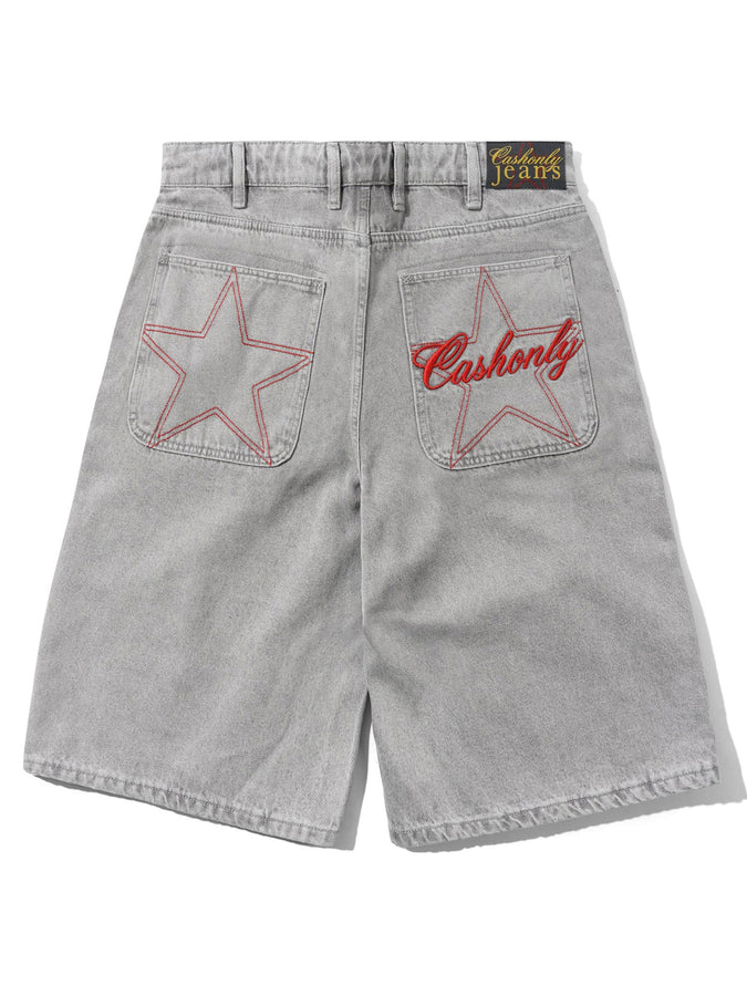 Cash Only Club Denim Shorts Fall 2026 | WASHED GREY