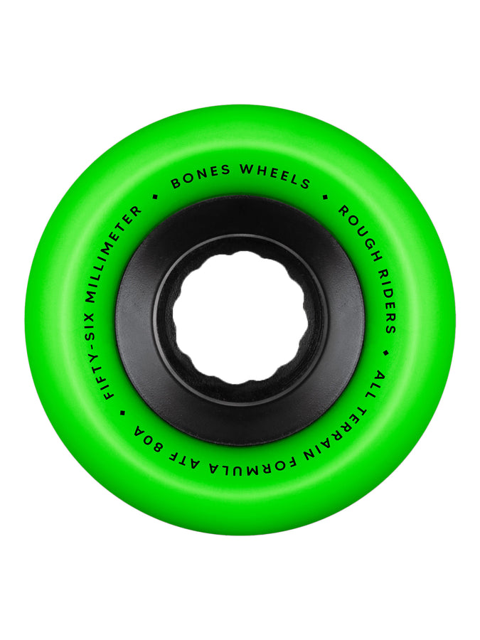 Bones Atf Rough Riders Green 56mm Skateboard Wheels | GREEN