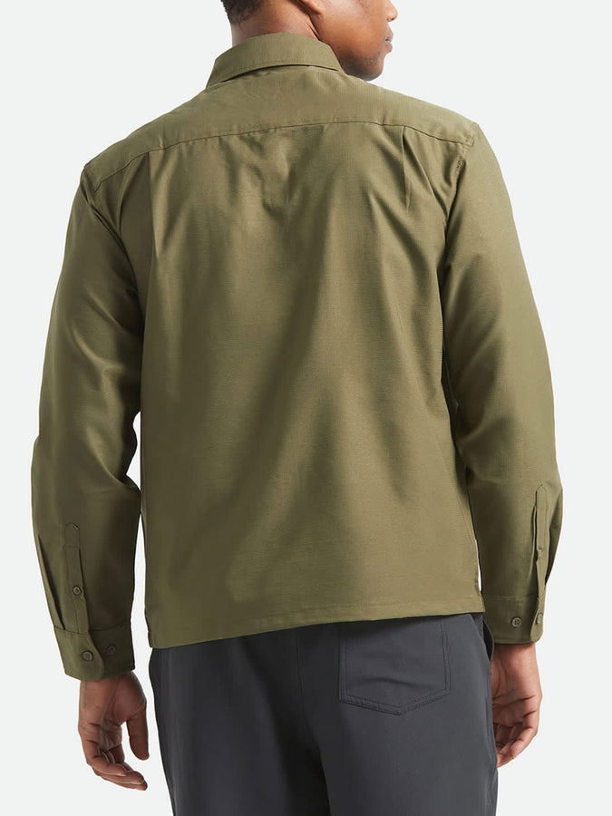 Brixton Journey Lightweight Long Sleeve Buttondown Shirt Spring 2026 | DARK OLIVE
