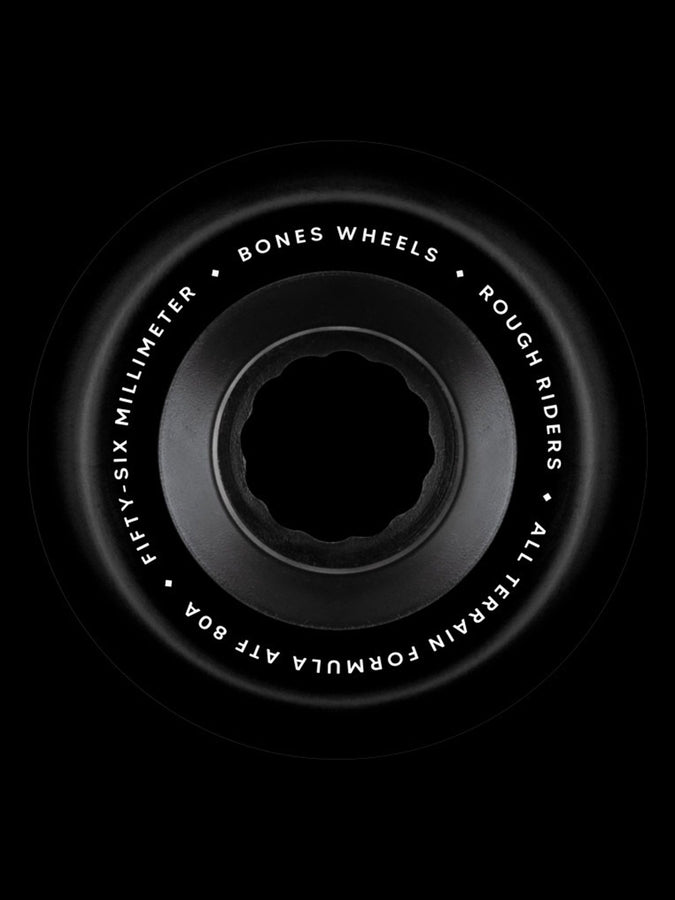 Bones ATF Rough Riders Black 56mm Skateboard Wheels | BLACK