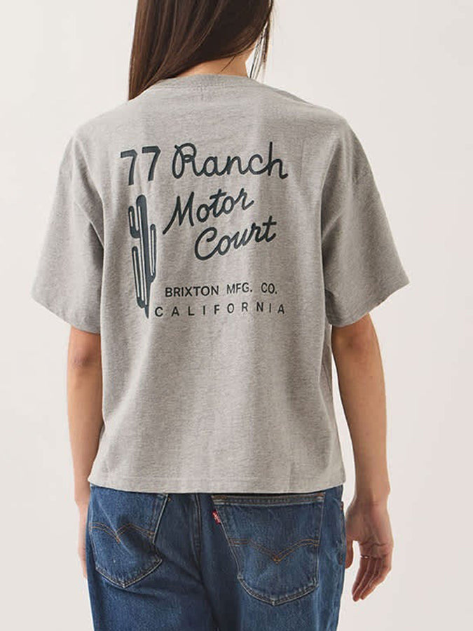 Brixton Ranch Motor Court Boxy Cropped T-Shirt Fall 2026 | HEATHER GREY