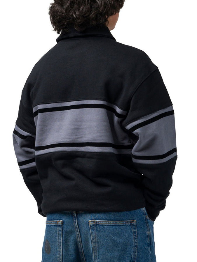 Souvenir Fleece Rugby Long Sleeve Polo Fall 2026 | BLACK