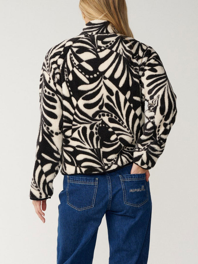 Rip Curl Party Wave Allover Zip Fleece Fall 2026 | BLACK/WHITE (0431)