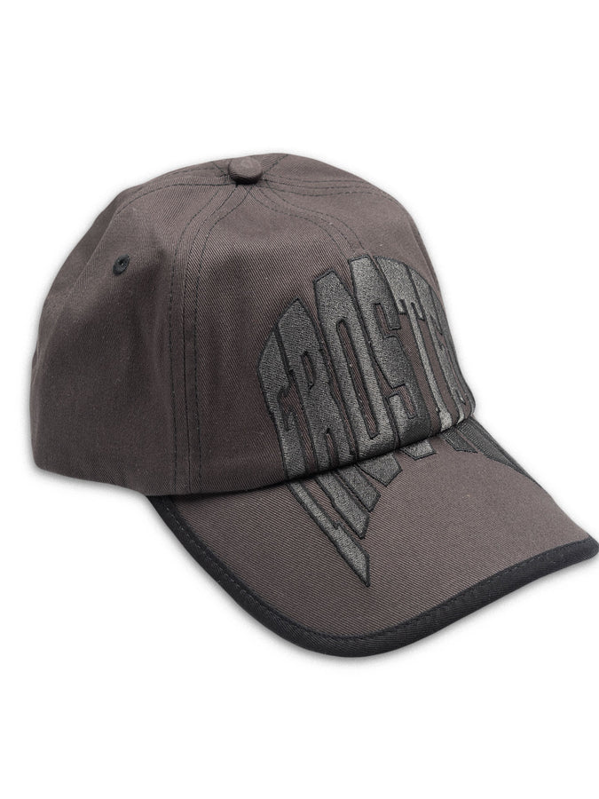 Frosted Embroidery Strapback Hat | CHARCOAL/BLACK