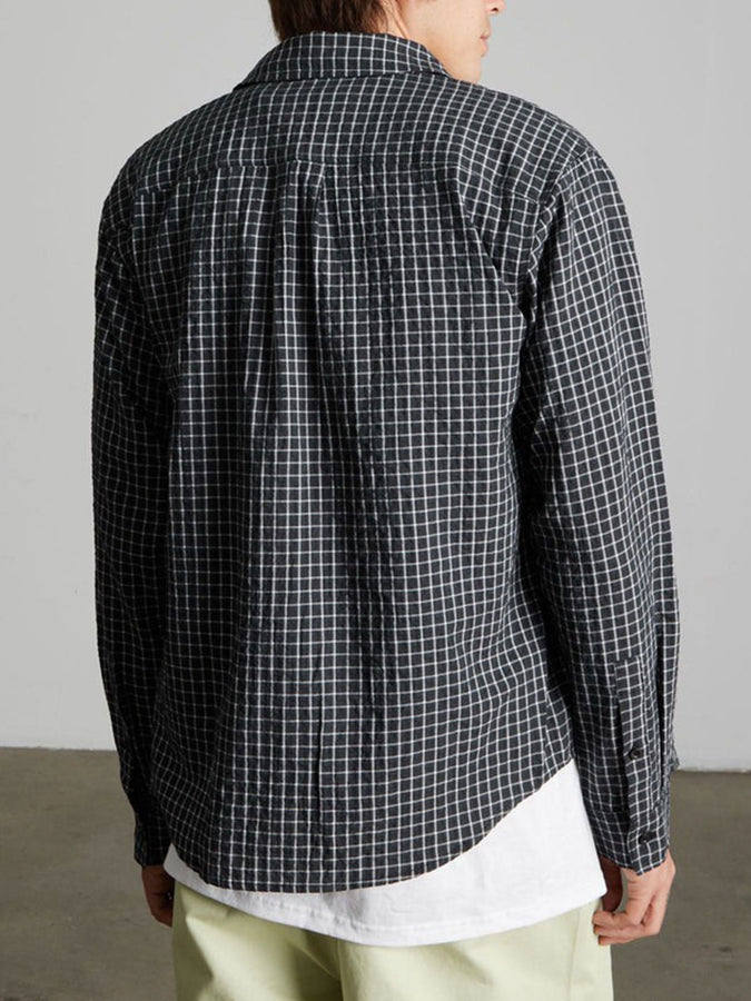HUF Megablast Long Sleeve Buttondown Shirt Fall 2026 | BLACK