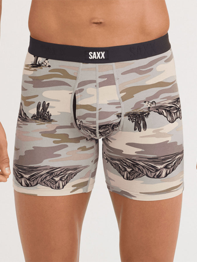 Saxx Vibe Xtra Soft Comfort Scenic Desert Neutral Grey Boxer Brief | SCENIC DRT NEUTRAL GRIS (SDN)