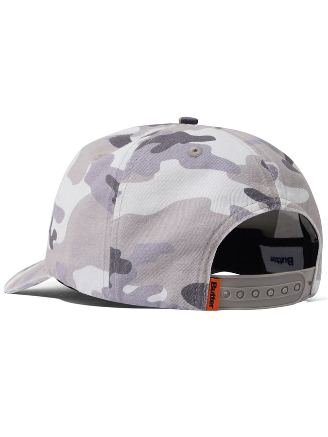 Butter Goods Stretch Snapback Hat | WASHED SNOW CAMO
