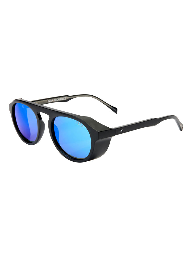 Ivan Florence Sunglasses | BLACK/BLUE MIRROR