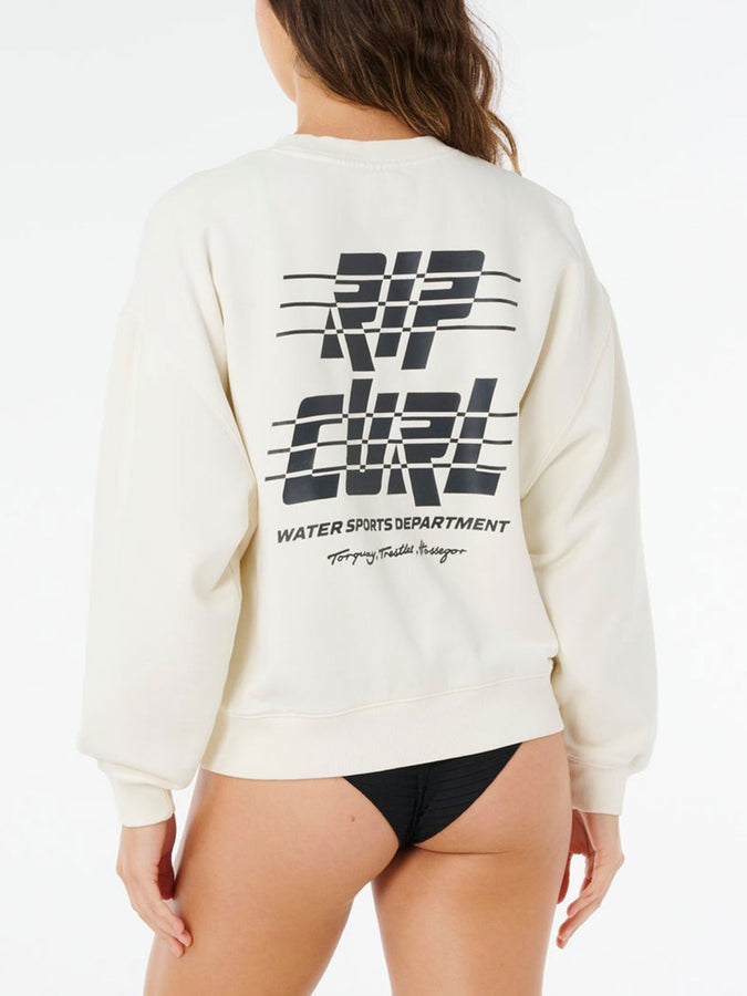Rip Curl Sports Dept Drop Shoudler Crewneck Sweatshirt Spring 2026 | BONE (3021)