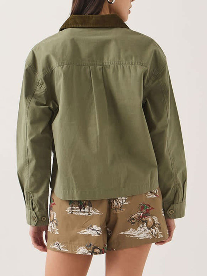 Brixton Utopia Overshirt Jacket Fall 2026 | WASHED OLIVE SURPLUS